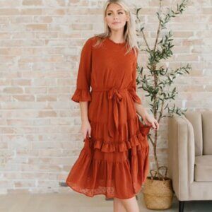 Orange Ruffle Dress